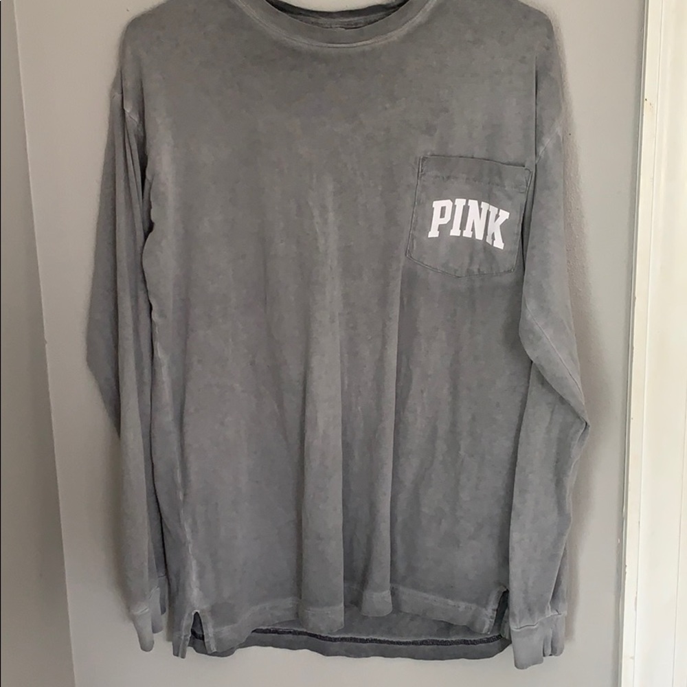 VS Pink Gray Long Sleeve T-Shirt